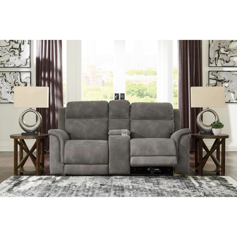 Signature Design by Ashley Next-Gen Durapella Power Reclining Fabric Loveseat 5930118C IMAGE 6